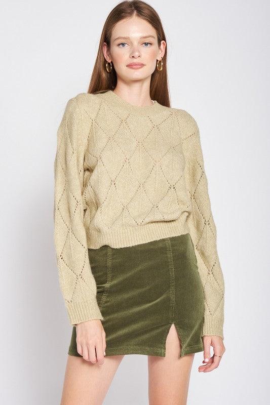 MOCK NECK LIGHT WEIGHT SWEATER - Lucianne Boutique