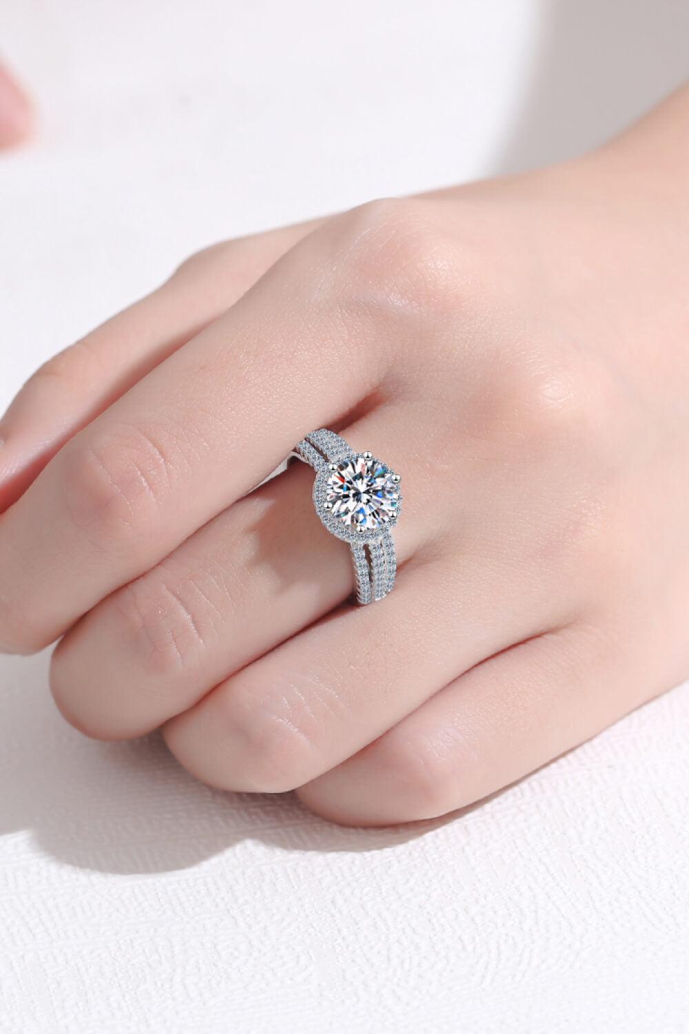 Sterling Silver Moissanite Ring - Lucianne Boutique