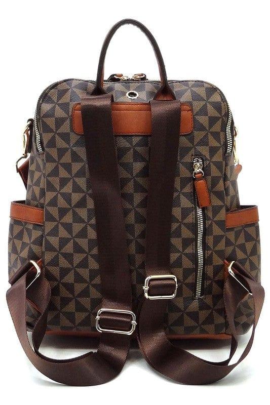 PM Monogram Striped Convertible Backpack - Lucianne Boutique
