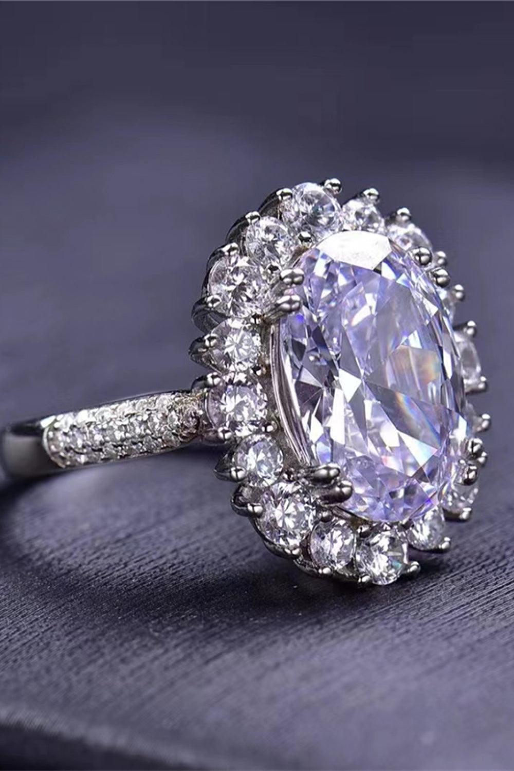 8 Carat Oval Moissanite Ring - Lucianne Boutique