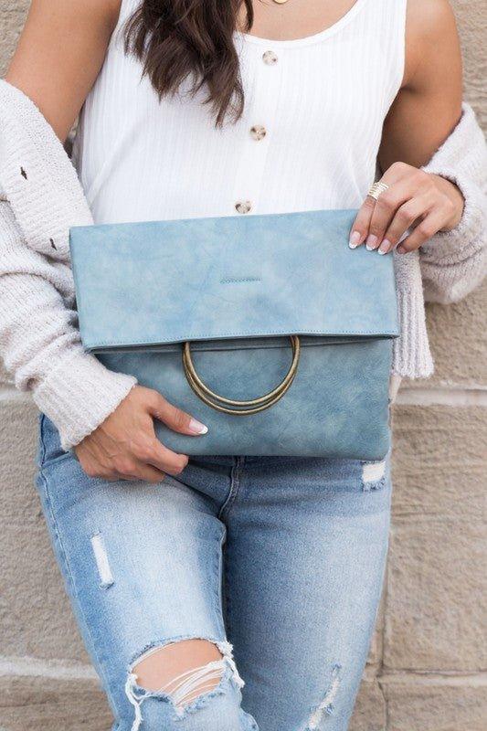 Fold over O ring Clutch - Lucianne Boutique