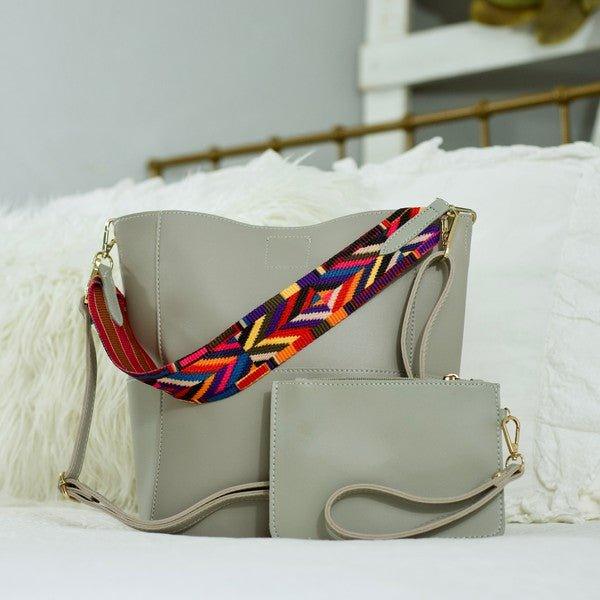 Kyndall Handbag Gray Choose Your Strap - Lucianne Boutique