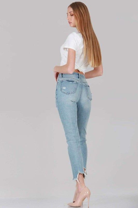 MID RISE RELAXED SKINNY JEANS - Lucianne Boutique