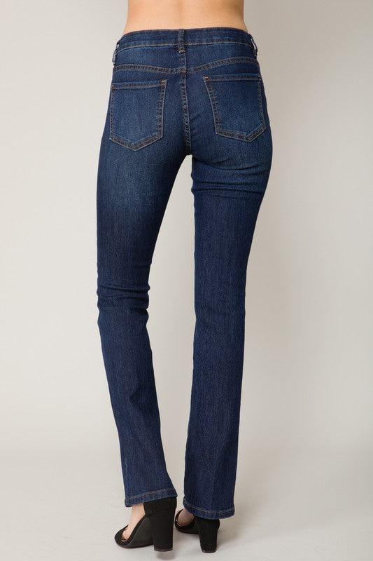 Mid Rise Flare Slim Bootcut Jeans - Lucianne Boutique