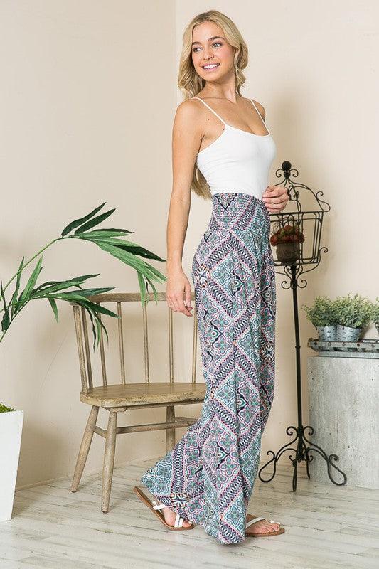 Smocked Wide Leg Pants - Lucianne Boutique