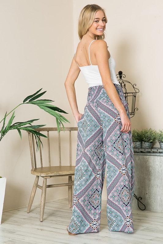 Smocked Wide Leg Pants - Lucianne Boutique