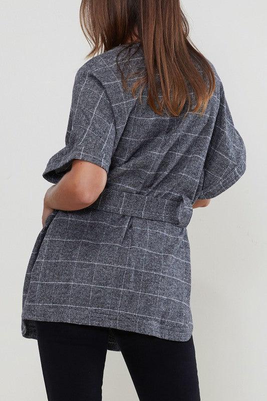 Ro & De Brushed Cotton Check Vest Top - Lucianne Boutique