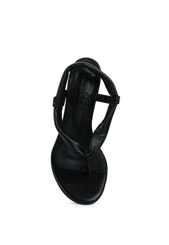 SINGLES High Heeled Thong Sandals - Lucianne Boutique