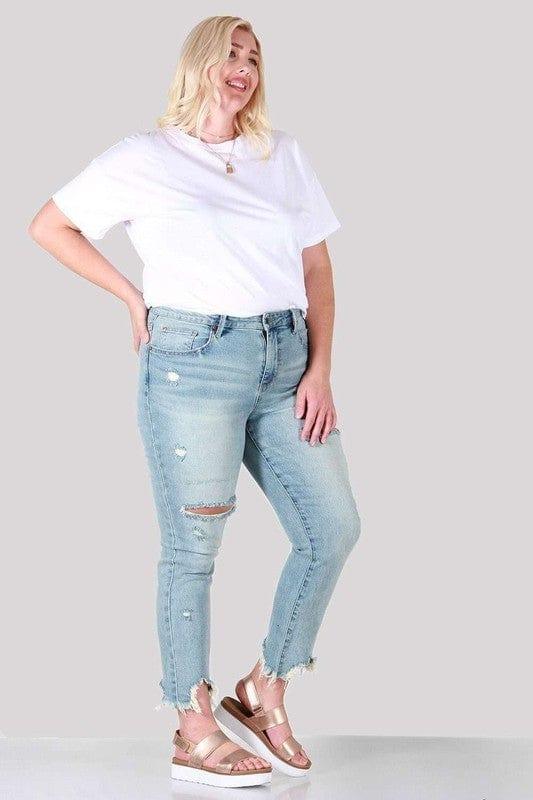 PLUS SIZE RELAXED SKINNY JEANS - Lucianne Boutique