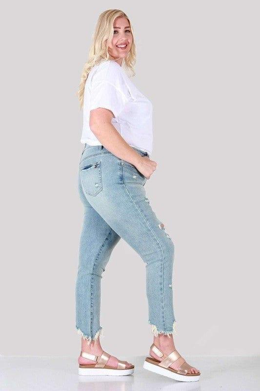 PLUS SIZE RELAXED SKINNY JEANS - Lucianne Boutique