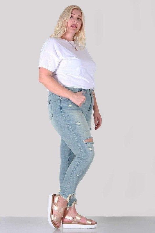 PLUS SIZE RELAXED SKINNY JEANS - Lucianne Boutique